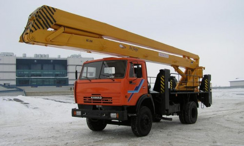 Аренда автовышки (автогидроподъемника) Камаз ВС-28К (шасси КАМАЗ-43253 4х2)
